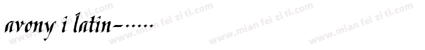 avony i latin字体转换
